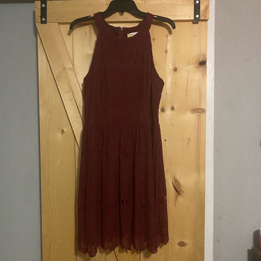 Altar'd State burgundy lace dress